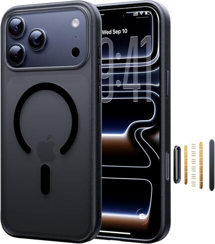 حافظة مغناطيسية مقاومة للصدمات لهاتف iPhone 17 Pro Max، [مناسبة لـ MagSafe] [تم اختبار السقوط من الدرجة العسكرية] حافظة خلفية مغناطيسية شفافة غير لامعة 17 Pro Max مضادة لبصمات الأصابع ومضادة للخدش 6.9 بوصة، أزرق in Kuwait
