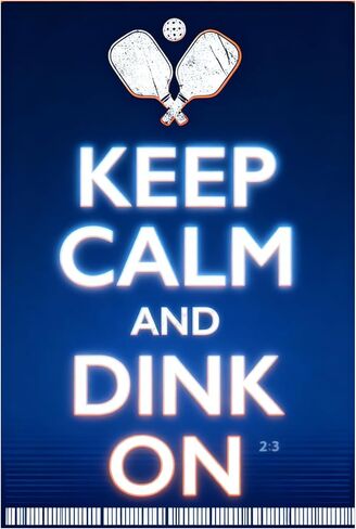 لافتة ديكور معدنية للحائط من Keep Calm and Dink On Pickleball Lover (أحمر) in Kuwait