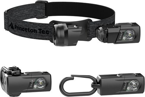 Princeton Tec SNAP 450 RW Solo - مصباح أمامي مغناطيسي قابل للفصل مع مصابيح LED بيضاء وحمراء 450 لومن، وقت تشغيل طويل، مقاوم للماء IPX4، خفيف الوزن، صنع في الولايات المتحدة الأمريكية، أسمر ضارب للصفرة in Kuwait