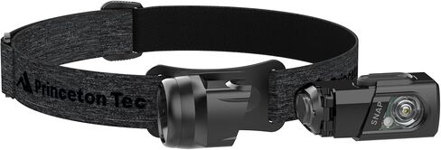 Princeton Tec SNAP 450 RW Solo - مصباح أمامي مغناطيسي قابل للفصل مع مصابيح LED بيضاء وحمراء 450 لومن، وقت تشغيل طويل، مقاوم للماء IPX4، خفيف الوزن، صنع في الولايات المتحدة الأمريكية، أسمر ضارب للصفرة in Kuwait