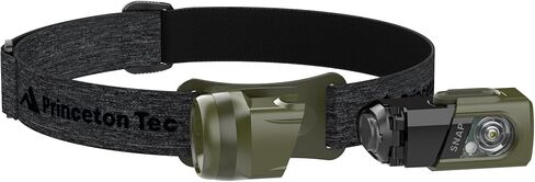 Princeton Tec SNAP 450 RW Solo - مصباح أمامي مغناطيسي قابل للفصل مع مصابيح LED بيضاء وحمراء 450 لومن، وقت تشغيل طويل، مقاوم للماء IPX4، خفيف الوزن، صنع في الولايات المتحدة الأمريكية، أسمر ضارب للصفرة in Kuwait
