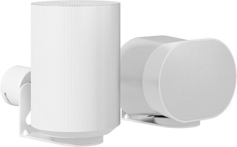 Adjustable Speaker Wall Mount for Sonos Era 100 and Era 300, Flexible Angle Adjustment, Surround Sound Speaker Wall Bracket Compatible with Sonos Era Speakers,1 Pair, White in Saudi Arabia