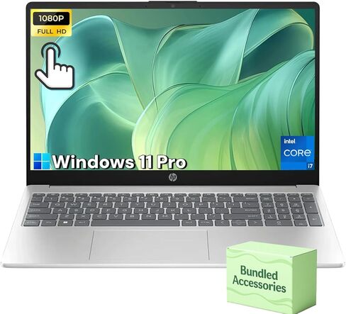 HP Premium 17.3" Touchscreen Laptop, 8-Cores Intel Core i3-N305, 32GB RAM, 128GB eMMC + 1TB SSD, Webcam, HDMI, Wi-Fi 6, Windows 11 S, Silver in Saudi Arabia