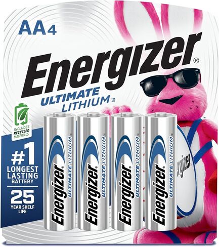 Energizer AA Lithium Batteries, World's Longest Lasting Double A Battery, Ultimate Lithium (24 Battery Count) in Saudi Arabia