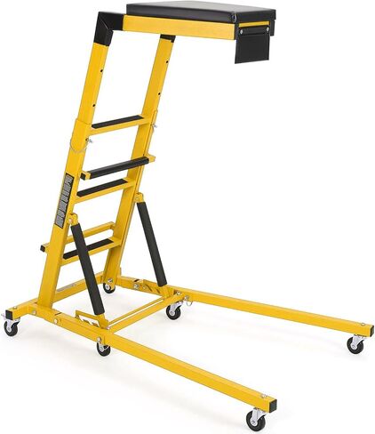 DEXSO Topside Automotive Engine Creeper, Adjustable Height from 48" - 66", 400LBS Capacity Foldable Top Side Creeper for Home Garage Workshop Repair Maintenance,Red in Saudi Arabia