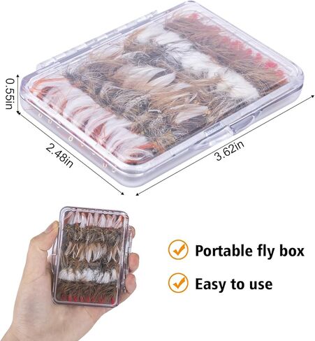 يطير الصيد الذباب عدة، الذباب الجاف الذباب الرطب اللافتات الحوريات لصيد الأسماك يطير، 30pcs سمك السلمون المرقط الذباب يطير السحر مع صندوق الطيران، يطير مجموعة متنوعة الصيد لباس سمك السلمون المرقط الصلب سمك السلمون in Kuwait