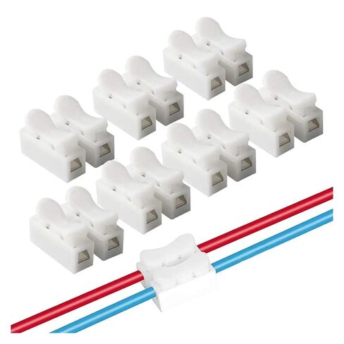 Fengpeng 20/50 قطعة 1p 2p موصلات أسلاك زنبركية ممتازة، سريعة، مشبك، شريط إضاءة LED - أبيض (1Pin، 50 قطعة) in Saudi Arabia