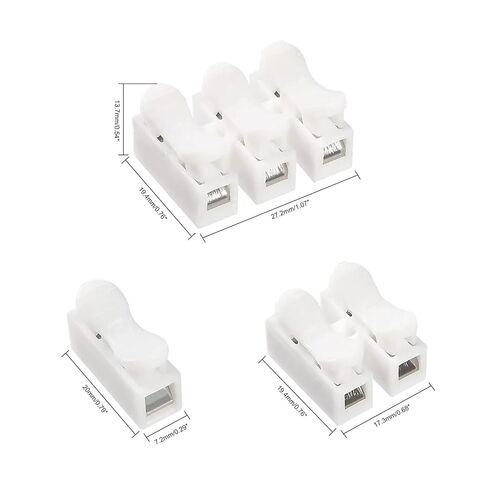 Fengpeng 20/50 قطعة 1p 2p موصلات أسلاك زنبركية ممتازة، سريعة، مشبك، شريط إضاءة LED - أبيض (1Pin، 50 قطعة) in Saudi Arabia