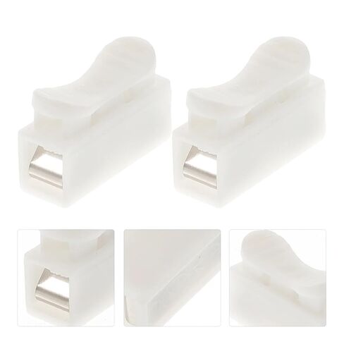 Fengpeng 20/50 قطعة 1p 2p موصلات أسلاك زنبركية ممتازة، سريعة، مشبك، شريط إضاءة LED - أبيض (1Pin، 50 قطعة) in Saudi Arabia
