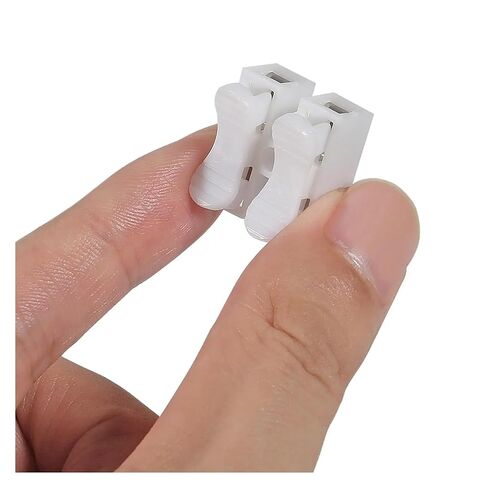 Fengpeng 20/50 قطعة 1p 2p موصلات أسلاك زنبركية ممتازة، سريعة، مشبك، شريط إضاءة LED - أبيض (1Pin، 50 قطعة) in Saudi Arabia