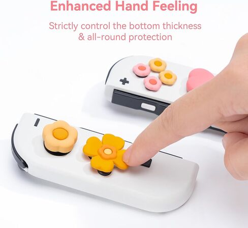 GeekShare Thumb Grip Caps Compatible with Nintendo Switch/OLED/Switch Lite,Soft Silicone Joystick Rocker Cover,4PCS (Purple) in Saudi Arabia