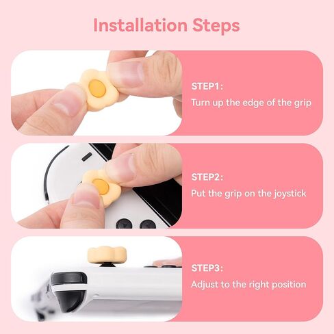 GeekShare Thumb Grip Caps Compatible with Nintendo Switch/OLED/Switch Lite,Soft Silicone Joystick Rocker Cover,4PCS (Purple) in Saudi Arabia