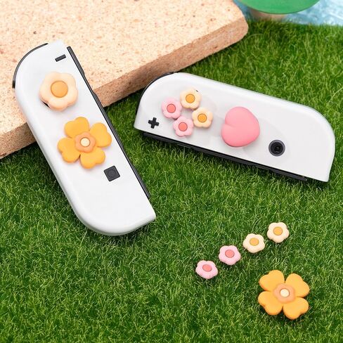 GeekShare Thumb Grip Caps Compatible with Nintendo Switch/OLED/Switch Lite,Soft Silicone Joystick Rocker Cover,4PCS (Purple) in Saudi Arabia