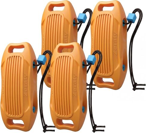 مصدات قوارب Zeraty الصلبة EVA 1-2-4 عبوات، مصدات قفص الاتهام بدون انكماش مقاس 17 بوصة × 8 مع حبال قابلة للتعديل، واقي هيكل بحري غير متدحرج قابل للتكديس للقوارب العائمة واليخوت والباس والتزلج على الماء وقوارب جون in Kuwait