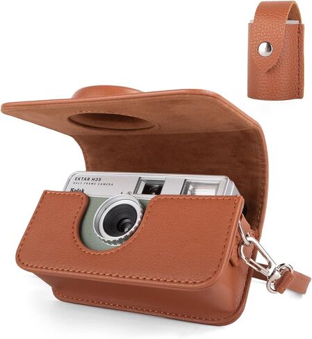 Protective Case Compatible for Kodak Ektar H35/H35N/Ultra F9/VIBE 501F Film Camera, PU Leather Carrying Bag and Film Storage Case for Kodak H35/H35N/Ultra F9/VIBE 501F Film Camera - Black in Saudi Arabia