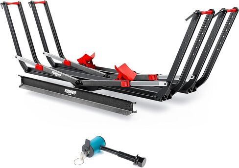 Young Electric Ebike Rack with Ramp 200 lbs 2-Bike Rack Hitch Mount in Kuwait