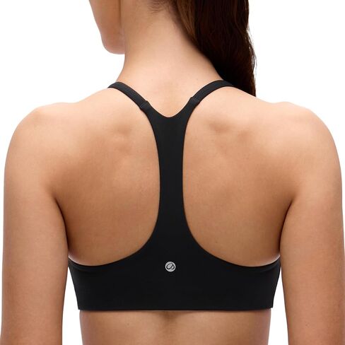 حمالات صدر رياضية للنساء من CRZ YOGA Butterluxe ذات تغطية منخفضة ورقبة على شكل V - توب يوغا مبطن بأشرطة سباغيتي وظهر متقاطع in Kuwait