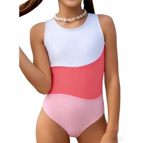 Girls One Piece Swimsuits Cute Bow Straps Flower Graphic Bathing Suits for Girls in Saudi Arabia