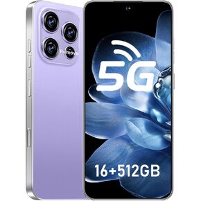 16PROMA X 5G Phone,Smartphone Unlocked Cell Phone 16GB+512GB/6.99“ HD Screen Display/68MP+108MP Camera/7000 mAh, Dual SIM Card/Face Unlock/Fingerprint Button Unlock (White) in Saudi Arabia