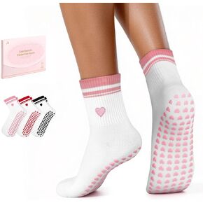 ALLIVE Pilates Socks with Grips for Women, Bamboo Breathable Non Slip Socks for Yoga, Barre, Studio, and Home Use in Saudi Arabia