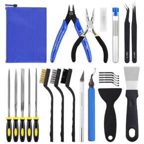 45 Pcs 3D Printer Tool Kit, 3D Printer Accessories Includes Nozzle Cleaning Kit, Deburring Tool, Files, Pliers, Removal Scrapers Suitable for 3D Print Removing, Cleaning, Finishing in Saudi Arabia