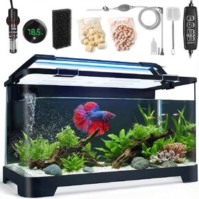 eWonLife 1.5 Gallon Square Fish Tank Bowl, Clear Small Plastic Tank Aquariums for Betta, Snails, Shrimp, Turtles and Aquatic Planting in Saudi Arabia