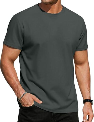 COOFANDY Mens T Shirts Short Sleeve Heavyweight Tshirt Casual Crew Neck Tee Shirts for Men in Saudi Arabia