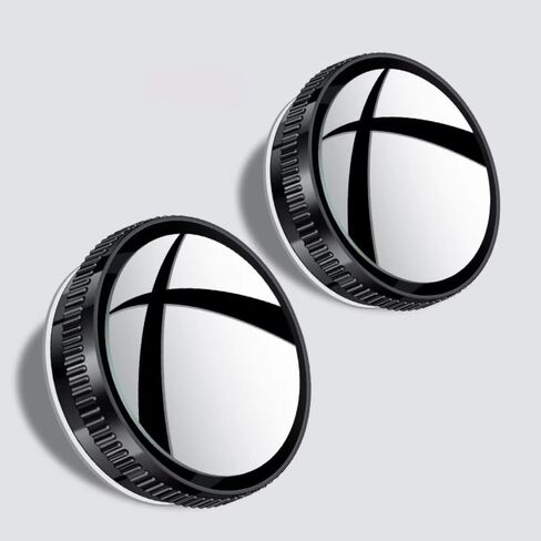 2 Pack Blind Spot Mirrors for Cars - 360° Adjustable Wide Angle Rear View Mirror, HD Waterproof Convex Side Mirror Blind Spot Assist, Car Accessories for Safer Driving-White in Saudi Arabia