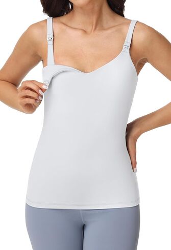 Foucome Nursing Tank Tops for Breastfeeding Comfort Stretch Nursing Cami Shirts with Built in Bra in Saudi Arabia