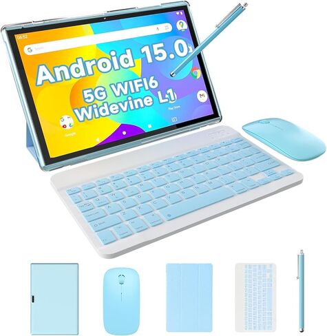 تابلت ATOZEE 2 في 1 Android 14 مع لوحة مفاتيح 10 بوصة، يتضمن حافظة قلم الماوس، تابلت 6000 مللي أمبير في الساعة 6 جيجابايت + 32 جيجابايت ذاكرة تخزين داخلية 1 تيرابايت قابلة للتوسيع، كاميرا مزدوجة 2 ميجابكسل + 8 ميجابكسل، كمبيوتر لوحي WiFi-6 BT. in Kuwait
