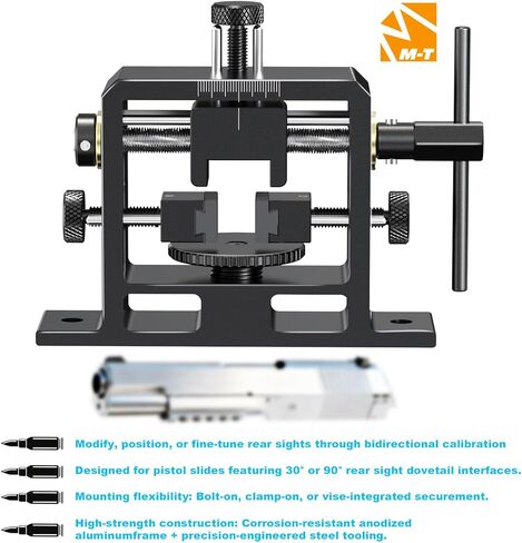 أداة دفع البصر M-T، أداة دفع البصر الخلفي لمسدس غلوك لإزالة البصر الخلفي الأمامي وتعديله مع قاعدة قابلة للتعديل، متوافقة مع الشرائح المربعة in Kuwait