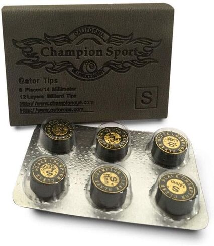 مجموعة من 6 أطراف لطبقات حمام السباحة من Champion لعصا البلياردو، فائقة النعومة، ناعمة، متوسطة، صلبة، 13 مم، 14 مم in Kuwait