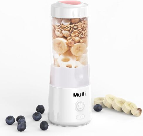 Mulli Portable Blender,USB Rechargeable Personal Mixer for Smoothie and Shakes, Mini Blender with Six Blades for Baby Food,Travel,Gym and More in Saudi Arabia