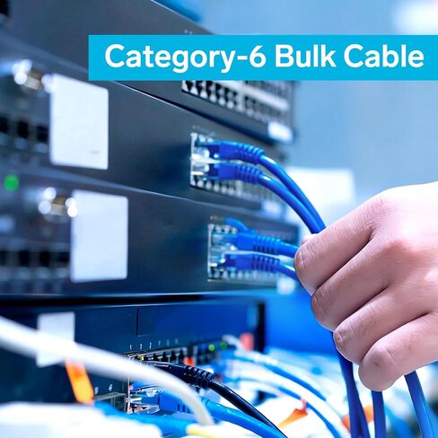 STEREN CAT6 Plenum (CMP) Cable 1000FT | ETL | Network Analyzer Test Passed | 23AWG 4Pair, Solid 550MHz Network Cable 10Gigabit UTP, Blue – Reel in Box - 300-796BL in Saudi Arabia