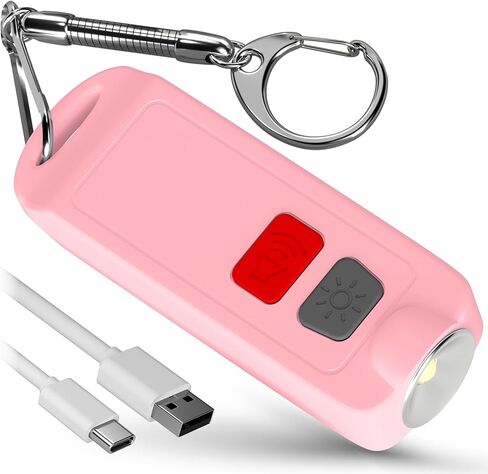 Rechargeable Keychain Alarm for Women Self Defense – 2 Pack 130 dB Loud Safesound Personal Siren Ring with LED Light – Waterproof SOS Emergency Safety Alert Device Key Chain by WETEN (Black&Black) in Saudi Arabia