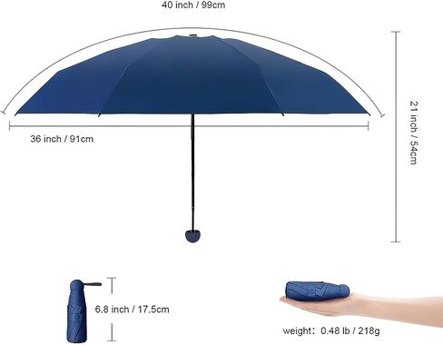 2-Pack Travel Essentials Mini Umbrella, Small Compact UV Sun Protection Lightweight Tiny Pocket Umbrella Fits Purse Backpack in Saudi Arabia