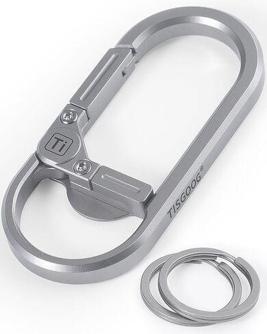 Titanium Keychain, Carabiner Keychain Clip, Heavy Duty Key Ring Holder, 2.7" Large Size Car Key Chains with Bottle Opener in Saudi Arabia
