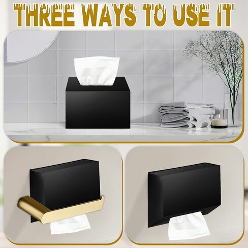 Acrylic Hand Towel Box Cover Holder for Kleenex, Disposable Paper Hand Towels Holder, Bottom Pull-Out & Wall-Mounted, Paper Towel Dispenser Suitable for Home, Office, Bathroom (Glossy White) in Saudi Arabia