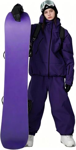 Mens Ski Jacket and Pant Set Womens Snow Jacket Baggy Ski Suit Waterproof Insulated Snowboard Winter Outdoor in Saudi Arabia