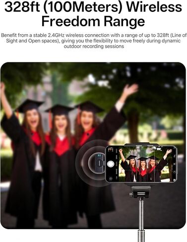 ميكروفون Lavalier لاسلكي لأجهزة iPhone 16/15/14/13 وiPad وAndroid، ميكروفون صغير بمشبك مغناطيسي مع علبة شحن، ميكروفون Lavalier وقت تشغيل يصل إلى 30 ساعة لـ Vlog TikTok، تقليل الضوضاء بالذكاء الاصطناعي in Kuwait