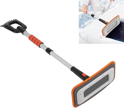 Tissting Snow Broom Ice مكشطة 31 × 15 × 90 سم تلسكوبي مكنسة الثلج أداة إزالة الجليد القابلة للتمديد للنافذة والزجاج الأمامي (أزرق) in Saudi Arabia