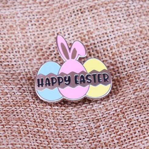 Easter Enamel Pins Easter Bunny Brooches Easter Egg Lapel Pin Easter Rabbit Badges Pins JHE70 in Saudi Arabia