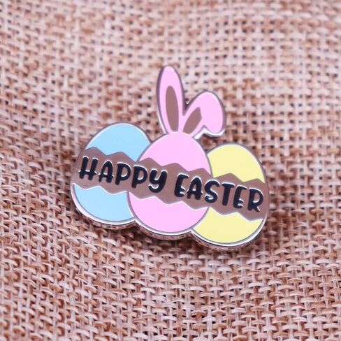 Easter Enamel Pins Easter Bunny Brooches Easter Egg Lapel Pin Easter Rabbit Badges Pins JHE70 in Saudi Arabia