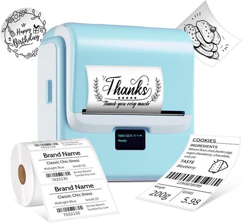 ORGSTA Label Maker with Tape, T003 Thermal Label Maker, 3.15 Inch Bluetooth Label Printer Compatible with Phone & PC, Sticker Printer Barcode Thermal Maker for Small Business, Home, School in Saudi Arabia