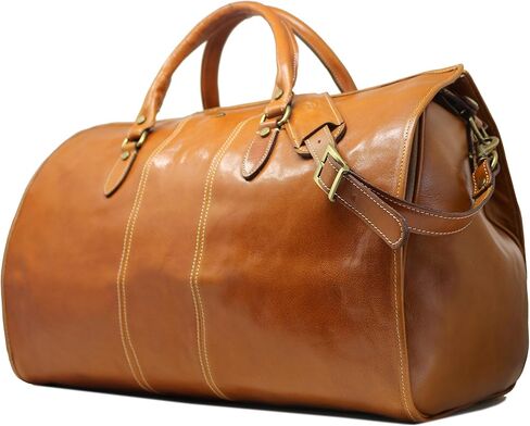 حقيبة سفر Venezia Garment Duffle من الجلد الأسود المحبب بالكامل in Saudi Arabia