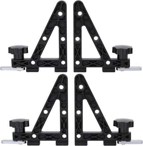 Aero Load Stops Universal T-Slot Load Stops - 2 Pack - Anodized Aluminum Anti-Slip Crossbar Clamps for Ladder, Kayak, Firewood, Skis - Tool-Free Installation for Truck Bed Bars in Saudi Arabia