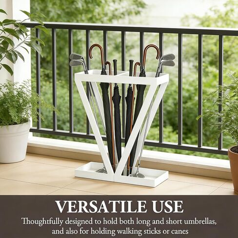 Umbrella Holder for Entryway Black Umbrella Stand indoor，Stores Umbrellas Canes Equipped with hooks for Storing Foldable for use in Homes, Offices, Hotel Lobbies in Kuwait