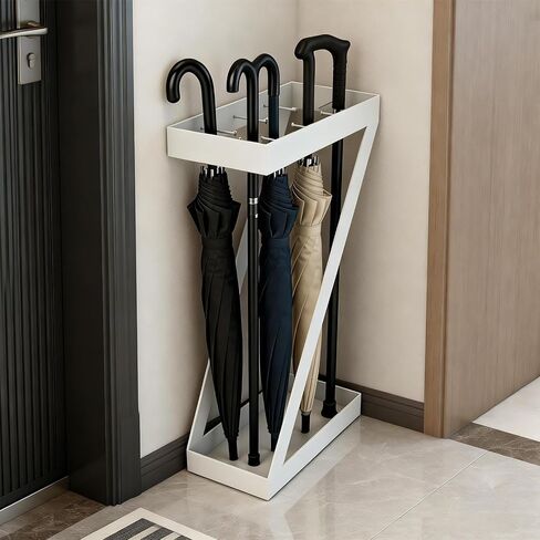 Umbrella Holder for Entryway Black Umbrella Stand indoor，Stores Umbrellas Canes Equipped with hooks for Storing Foldable for use in Homes, Offices, Hotel Lobbies in Kuwait
