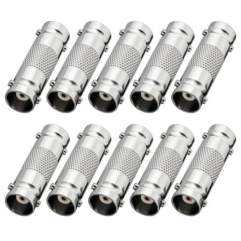 10 عبوات BNC أنثى إلى موصل سالب، 10 قطع BNC محول موصل مقرنة برميل لنظام مراقبة كاميرا CCTV in Kuwait