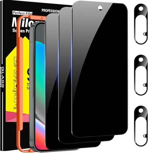 Milomdoi [9 in 1] for Samsung Galaxy Z Flip 5 Screen Protector, 3 Pack Inner Screen Flexible Film + 3 Pack Tempered Glass Back Screen Protector + 3 Pack Camera Protector with Easy Installation Frame in Saudi Arabia